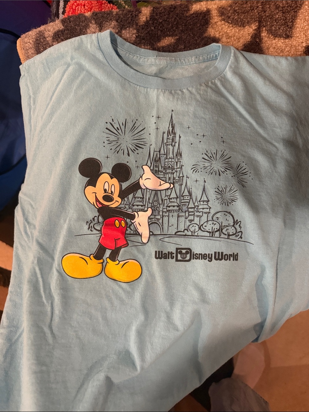 Disney Light Blue Mickey Mouse Graphic Tee